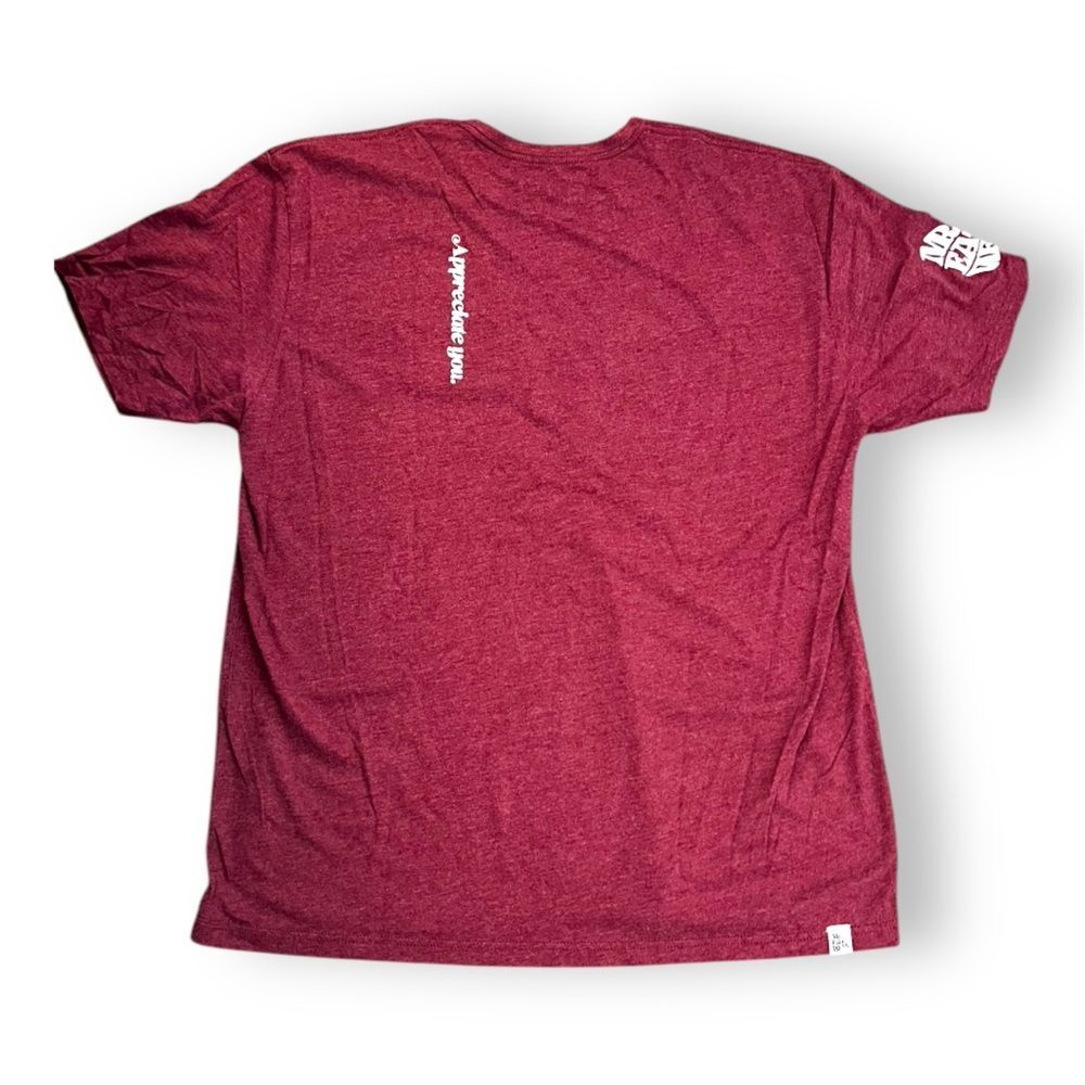 Mr. Eat Well Red Graphic Print Tee Pizza Design Short Sleeves Crewneck Size 2X - Picture 2 of 7